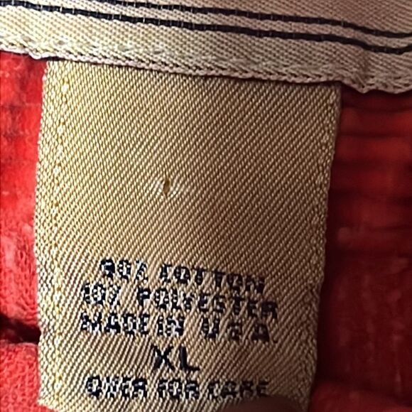 🔥 ABERCROMBIE BIG SHIRTS 100% Quality Red Thick Corduroy Shirt - EXCELLENT - XL - Picture 7 of 9